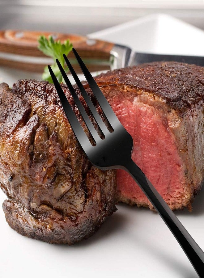 STAR WORK Restaurant Home Hotel Matte Set, Satin Finish Stainless Steel Flatware set, Tableware Cutlery Set Utensils for Kitchens, Dishwasher Safe [Dinner Fork-Tea Spoon-Salad Spoon-Knife] (SET OF 24) - Image 4